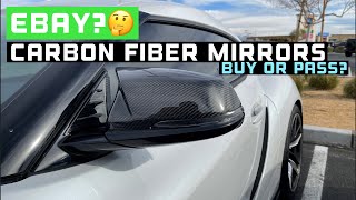 How to install Carbon Fiber mirror caps for Toyota Supra [upl. by Crelin]