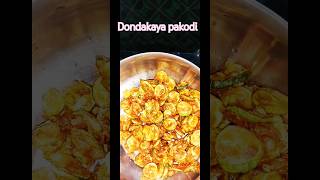 Dondakaya pakodi recipedondakaya frycurryfoodviral [upl. by Odlanyer]