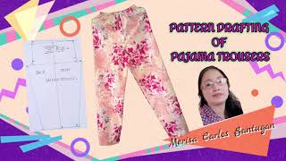 Easy Way of Drafting Pattern of Pajama Trousers [upl. by Akirderf223]