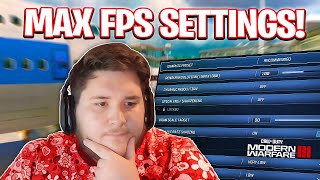 The BEST Settings For MAX FPS In COD MW3 🔥 [upl. by Behl]