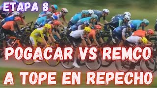 RESUMEN ETAPA 8 TOUR DE FRANCIA 2024INEOS AL TRABAJO POGACAR SOLO [upl. by Ecnerol]