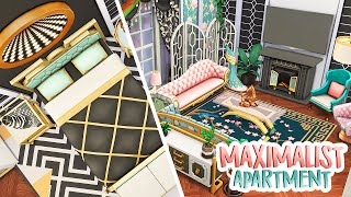 MAXIMALIST APARTMENT 😵  The Sims 4 Apartment Renovation Speed Build [upl. by Hennahane722]