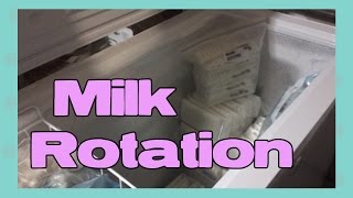 BREASTMILK FREEZER STASH ROTATION  World Breastfeeding Week [upl. by Patrich441]