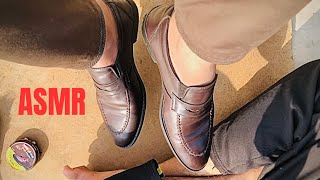 ASMR Shoe Polish  Relax and Enjoy Poor Boy Shoe Polish on My Foot asmrvideo [upl. by Alael602]