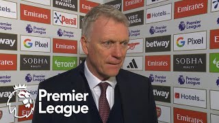 David Moyes praises West Hams defensive prowess against Arsenal  Premier League  NBC Sports [upl. by Aierb477]