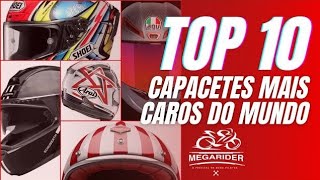 Top 10 Capacetes de Moto Mais Caros do Mundo  MEGARIDER TV [upl. by Auberta]