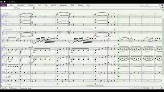 Mozarts Clarinet Concerto in A K662 slow movement  score scroll [upl. by Saffren]