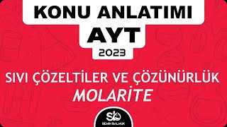 26 Molar Derişim Molarite  Ünite 3 11Sınıf  AYT Kimya 2023 [upl. by Arrahs243]