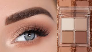 My GoTo Everyday Eyeshadow Look Using Only 1 Brush  ColourPop Free to Be Quad [upl. by Llenal]