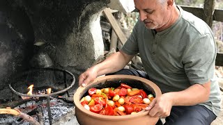 GÜVEÇTE SEBZELİ TAVUK BUT TARİFİ  Yeni Güveçte İlk Pişirme [upl. by Ateuqirne]