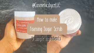 How to make Foaming Sugar Scrub  5 simple ingredients  Step by Step [upl. by Furlong947]