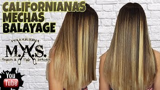 Mechas Californianas 2018 tipo Mechas Balayage Hair Tutorial Blond Balayage Highlights [upl. by Kremer472]