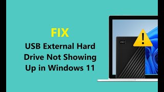 USB External Hard Drive Not Showing Up in Windows 11 [upl. by Aniat]