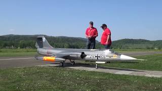 RARE CF104 CANADAIR RCAF and F104 GERMAN AIRFORCE HUGE RC TURBINE JETS [upl. by Gruber]