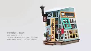 Robotime Mini dollhouse Wooden Hut DGM03 [upl. by Saberhagen892]