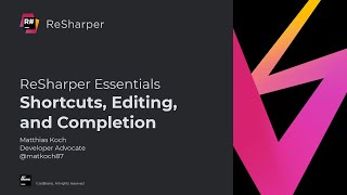 Shortcuts Editing Completion  ReSharper Essentials [upl. by Oicam]