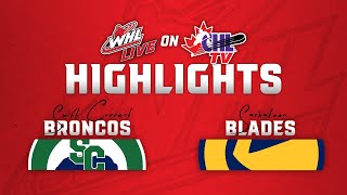 Swift Current Broncos at Saskatoon Blades 1130  WHL Highlights 202425 [upl. by Urdna]