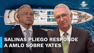 Tras críticas sobre sus yates Salinas Pliego responde a AMLO [upl. by Warfeld]