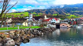 Small Charming Beautiful Village  Küssnacht am Rigi Switzerland  4K 60pfs Walking Tour [upl. by Pickar]