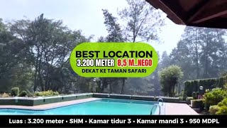 VILLA PUNCAK DIJUAL  DEKAT TAMAN SAFARI  3200 meter 950 mdpl  85 M nego [upl. by Nerty972]