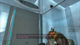 Portal The Gravity Gun and Portal Gun Walkthrough  Chambers 0003 [upl. by Dearman]