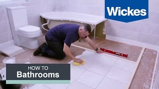 How to Tile a Bathroom Floor with Wickes [upl. by Ainahtan]