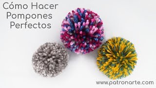 Cómo hacer Pompones Perfectos Paso a Paso [upl. by Kiele]