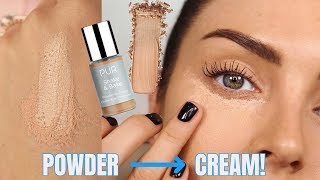 TRANSFORMING POWDER TO CREAM CONCEALER OneStep Baking for Creaseless Undereyes \\ Review [upl. by Eimarej507]