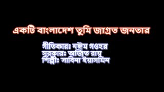 Ekti Bangladesh একটি বাংলাদেশ তুমি জাগ্রত জনতা karaoke [upl. by Atikram]