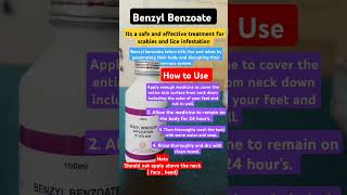 Benzyl benzoate lotion Uses  Side effect scabies scabiestreatment licetreatment mbbs health [upl. by Hauge]