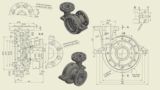 Tutorial Inventor  139 CENTRIFUGAL PUMP BODY Part099 [upl. by Ajim420]