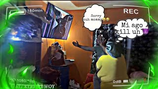 Crack tv screen prank on jamaican mother [upl. by Nonregla159]