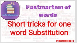 Short tricks for one word Substitution starting with quotmisoquot mnemonics07 english exam ssc [upl. by Maroney]