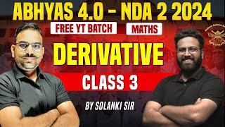 NDA Maths  Derivative Class 3  Maths For NDA  Target NDA 2 2024 Learn With Sumit [upl. by Lectra]