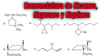 Nomenclatura De Alcanos Alquenos y Alquinos Taller resuelto [upl. by Lahsram]