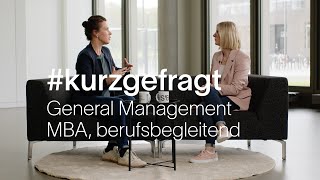 kurzgefragt General Management berufsbegleitend Master  HSBI [upl. by Tiertza]