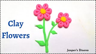 Flowers with Clay  Miniature Crafts  Clay Art Flowers  Play Dough  StepByStep Tutorial [upl. by Kataway]