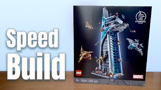 Building the LEGO Avengers Tower in 6 minutes [upl. by Lainey]