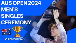 🏆 Mens Singles Ceremony  Sinner pulls off historic comeback to win AO  Australian Open 2024 🇦🇺 [upl. by Yleve]