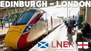 EDINBURGH TO LONDON by train with LNER in First Class [upl. by Edualcnaej]