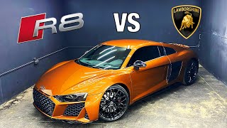 Najgłośniejsze Audi R8 tył napęd w Polsce Wyścig Huracan vs R8 razem 1250 koni [upl. by Lisan]