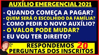 AUXILIO EMERGENCIAL QUANDO COMEÇA O VALOR PODE MUDAR QUEM DA FAMILIA VAI RECEBER RESPODEMOS TUDO [upl. by Iridis]