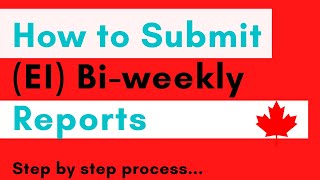 How to submit biweekly reports for ei step by step process [upl. by Ellehsyt]