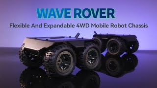 4WD Mobile Robot Chassis WAVE ROVER Full Metal Body ESP32 Module Multiple hosts Support [upl. by Katuscha]