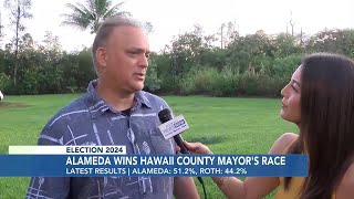 Fresh off historic win Hawaii Island Mayoral Elect Kimo Alameda outlines priorities [upl. by Halla]