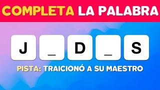 JUEGO DE PALABRAS BÍBLICAS  COMPLETA LA PALABRA  PREGUNTAS DE LA BIBLIA [upl. by Lewej]