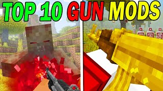 Top 10 COOLEST Gun Mods For Minecraft PE [upl. by Adnolahs]