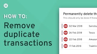 How To Remove Duplicate Transactions  Money Dashboard Classic [upl. by Dosia]