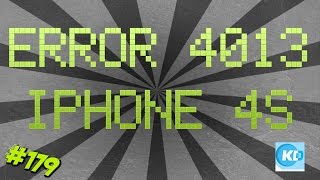 iPhone 4S Error 4013  Solution Easy Fix 100 Working Repair [upl. by Eidoj485]