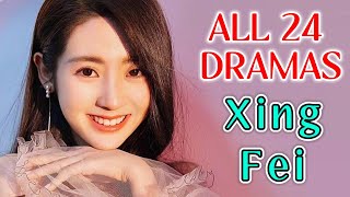 Drama List Xing Fei  All 24 dramas  邢菲  CDW [upl. by Ardnoyek]